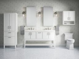 Winnow 60'' bathroom vanity cabinet with sinks and quartz top - image 19