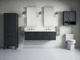 Winnow 60'' bathroom vanity cabinet with sinks and quartz top - image 23