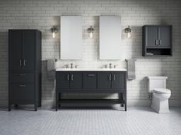 Winnow 60'' bathroom vanity cabinet with sinks and quartz top - image 25