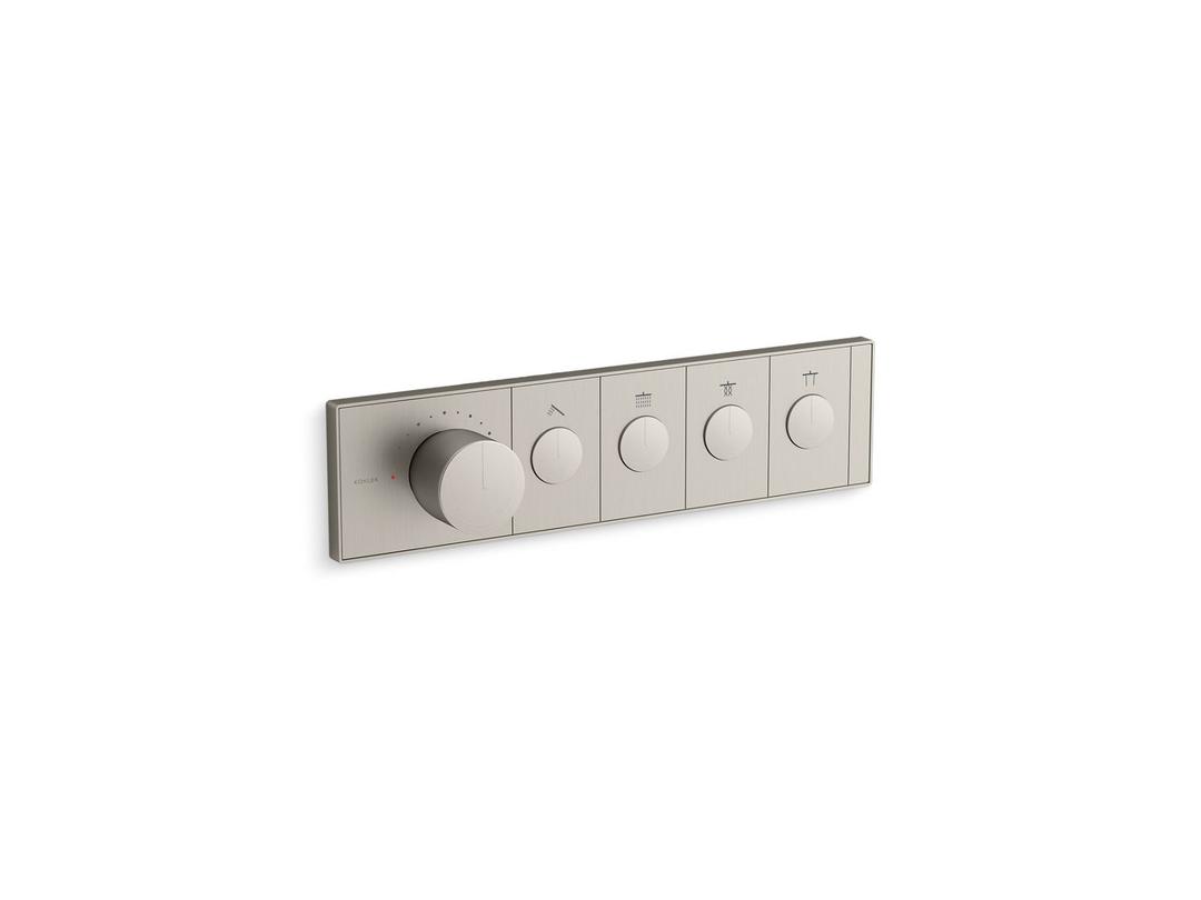 Anthem Four-outlet recessed mechanical thermostatic valve control by Kohler
