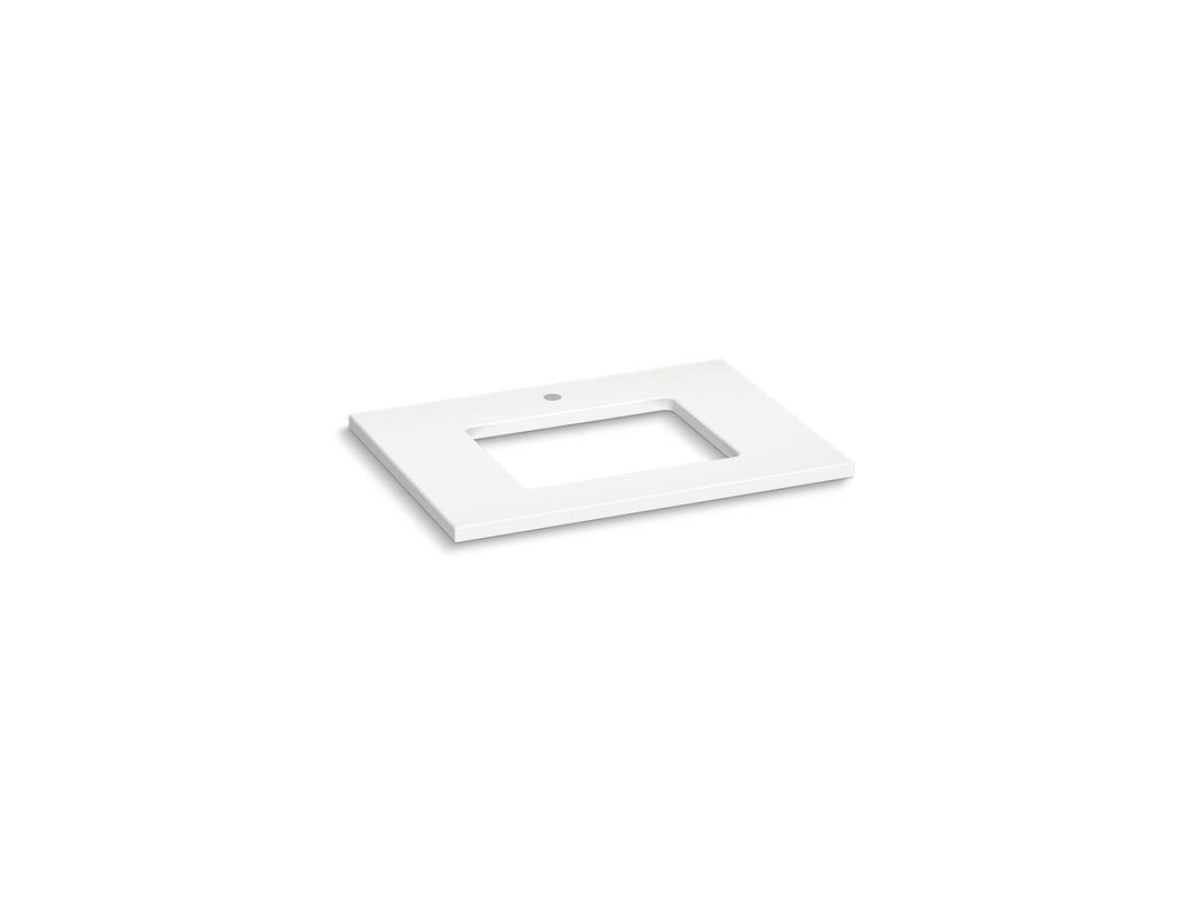 Silestone 31'' quartz vanity top with rectangular cutout by Kohler