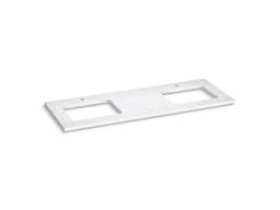 Silestone 61'' quartz vanity top with two rectangular cutouts - image 1