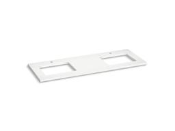 Silestone 61'' quartz vanity top with two rectangular cutouts - image 2