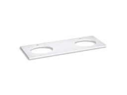 Silestone quartz 61'' vanity top with double oval cutouts - image 1