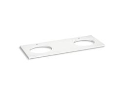 Silestone quartz 61'' vanity top with double oval cutouts - image 2