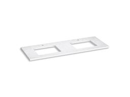 Silestone 61'' quartz vanity top with two rectangular cutouts - image 1