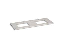 Silestone 61'' quartz vanity top with two rectangular cutouts - image 3