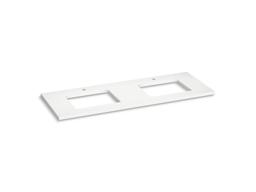 Silestone 61'' quartz vanity top with two rectangular cutouts - image 2