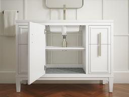 Southerk 48'' bathroom vanity cabinet with sink and quartz top - image 21