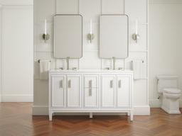 Southerk 60'' bathroom vanity cabinet with sinks and quartz top - image 17