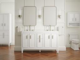 Southerk 60'' bathroom vanity cabinet with sinks and quartz top - image 18