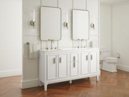 Southerk 60'' bathroom vanity cabinet with sinks and quartz top - image 19