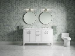 Seer 60'' bathroom vanity cabinet with sinks and quartz top - image 17