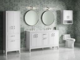 Seer 60'' bathroom vanity cabinet with sinks and quartz top - image 15