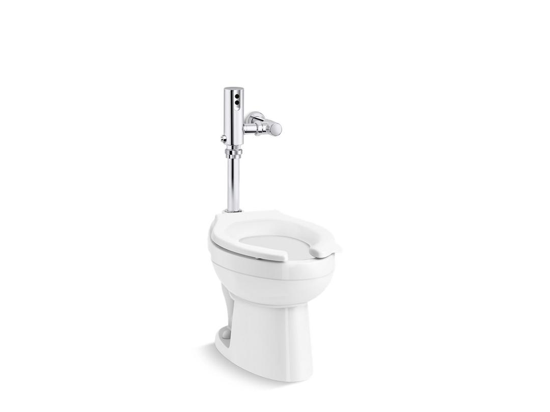 Kohler Wellcomme Ultra Commercial Toilet with Mach Tripoint Touchless DC | 1.28 GPF | Elongated Bowl - White by Kohler