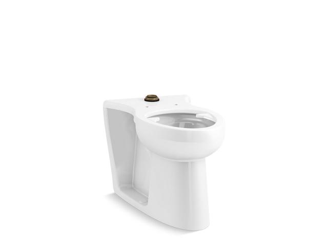 Kohler Modflex Adjust-a-bowl Floor-mount Top Spud Flushometer Bowl with Bedpan Lugs - Biscuit