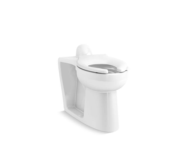 Kohler Modflex Adjust-a-bowl Floor-mounted Rear Spud Flushometer Bowl - White