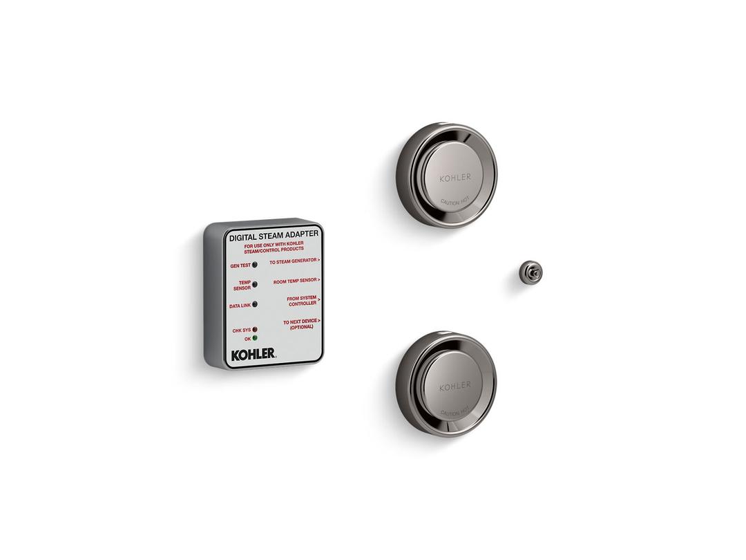 Kohler Invigoration Series Tandem Digital Steam Adapter Kit - Vibrant Titanium by Kohler