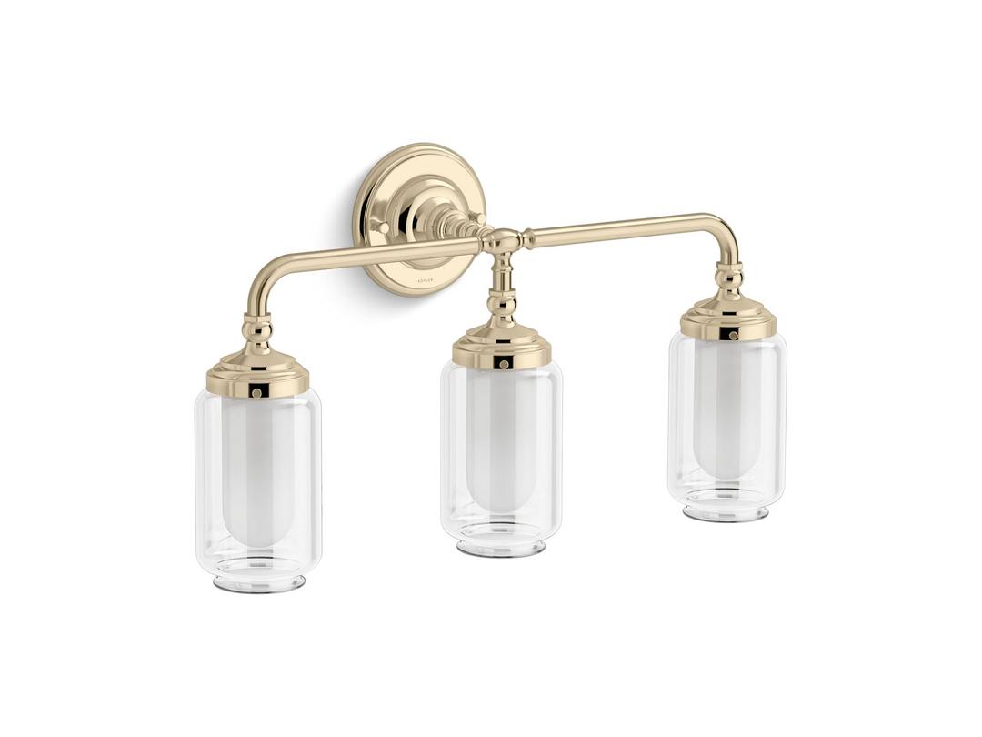 Artifacts Three-light sconce by Kohler