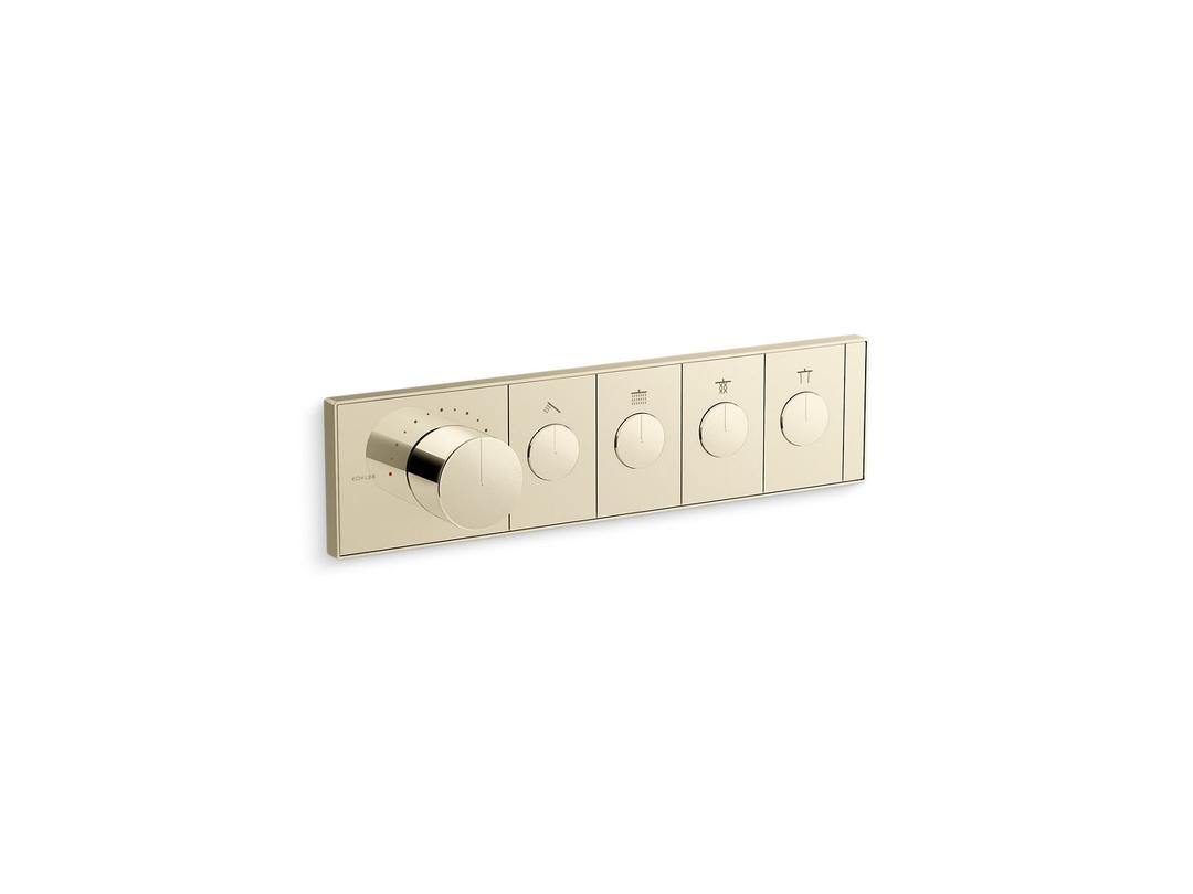 Anthem Four-outlet recessed mechanical thermostatic valve control by Kohler