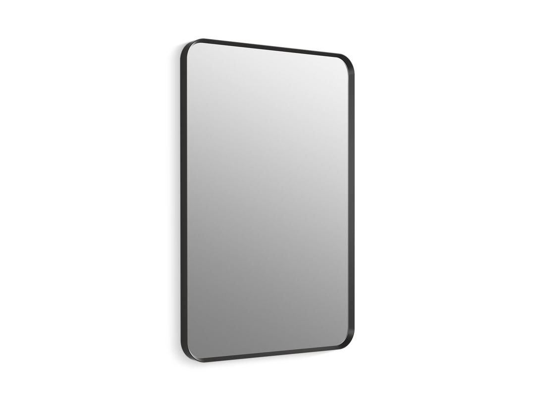 Essential 24'' x 36'' rectangular framed mirror - Matte Black by Kohler