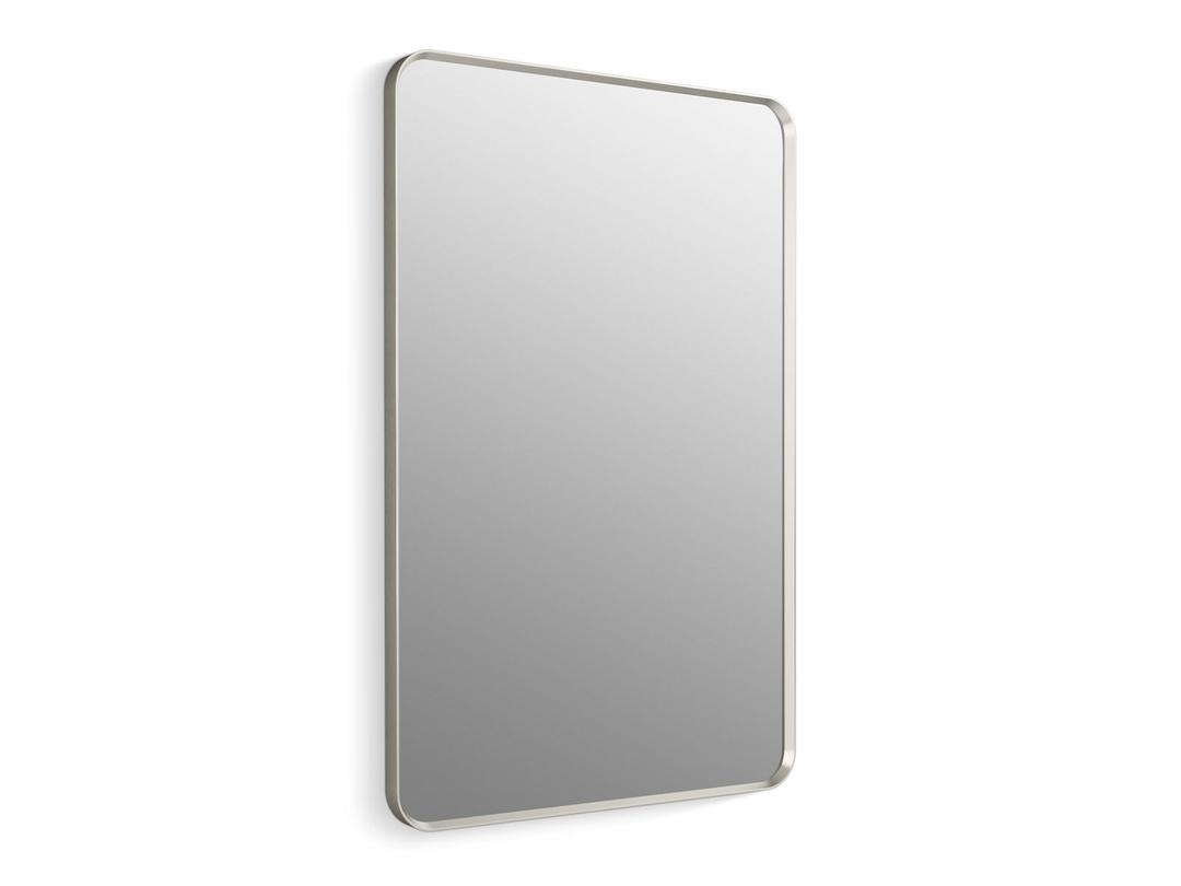 Essential 30'' x 45'' rectangular framed mirror - Brushed Nickel by Kohler