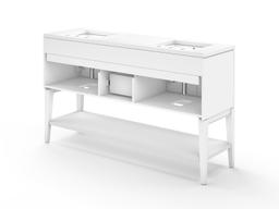 Winnow 60'' bathroom vanity cabinet with sinks and quartz top - image 30