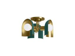 Jabot 3-13/16'' flush-mount - Biscuit Satin With Brushed Moderne Brass - image 2