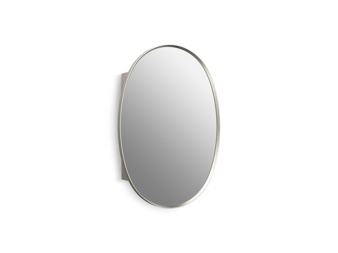 Verdera 24'' x 34'' oval framed medicine cabinet - Brushed Nickel by Kohler