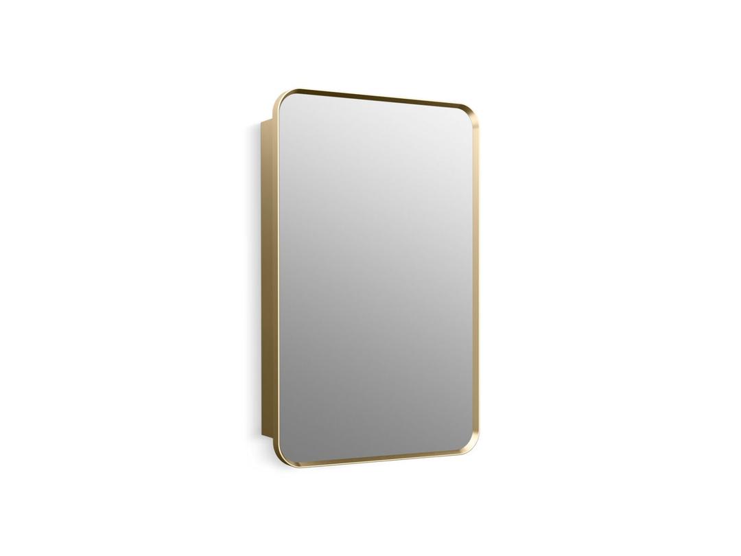 Verdera 22'' x 34'' rectangular framed medicine cabinet - Moderne Brushed Gold by Kohler