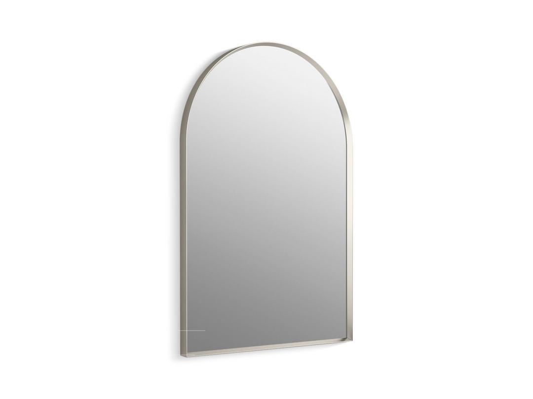 Essential 24'' x 36'' arched framed mirror - Brushed Nickel by Kohler