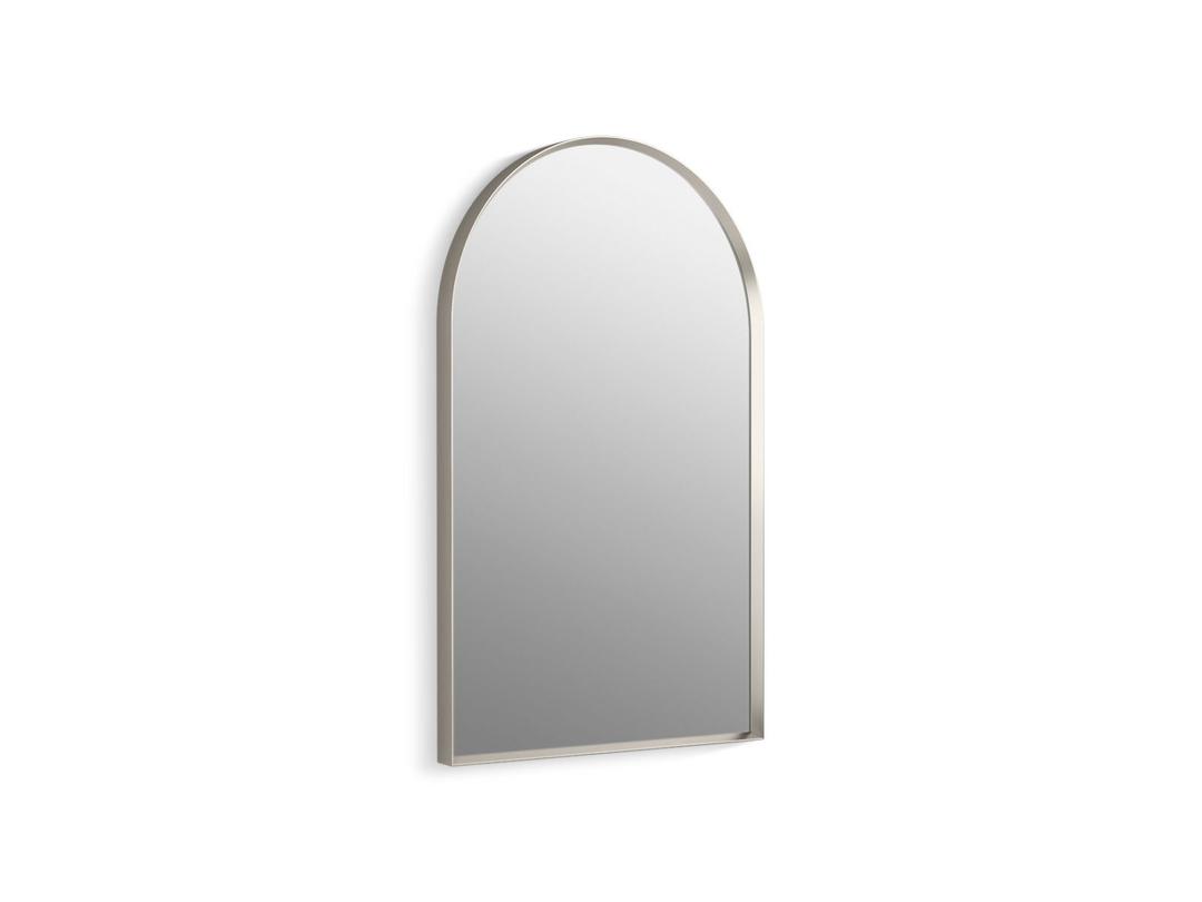 Essential 20'' x 32'' arched framed mirror - Brushed Nickel by Kohler