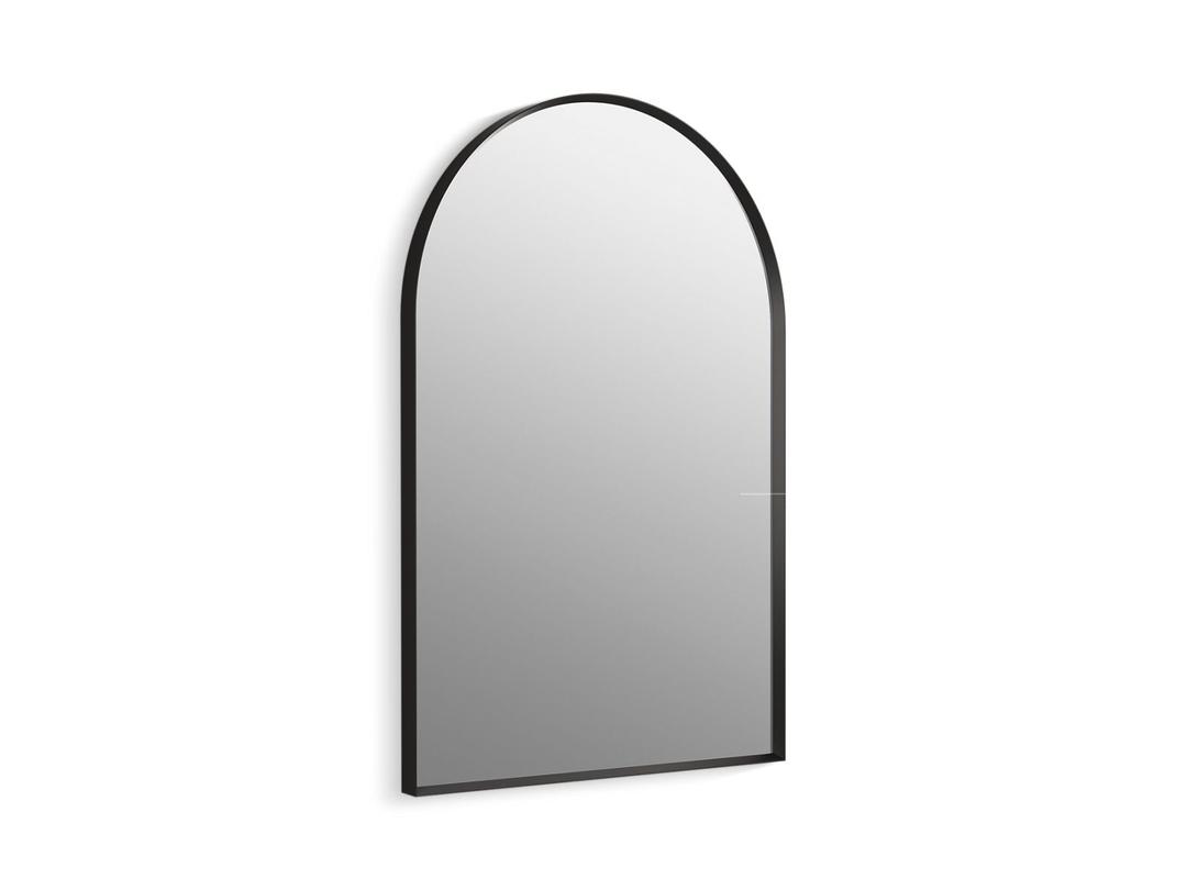 Essential 24'' x 36'' arched framed mirror - Matte Black by Kohler