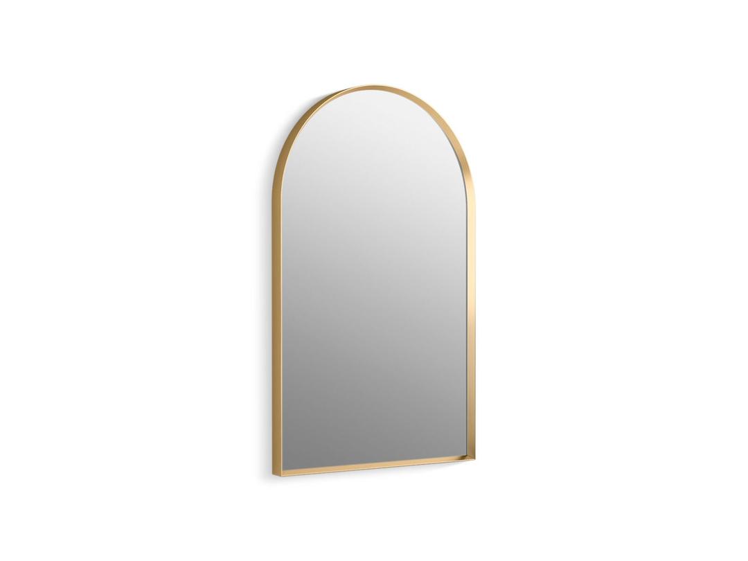 Essential 20'' x 32'' arched framed mirror - Moderne Brushed Gold by Kohler