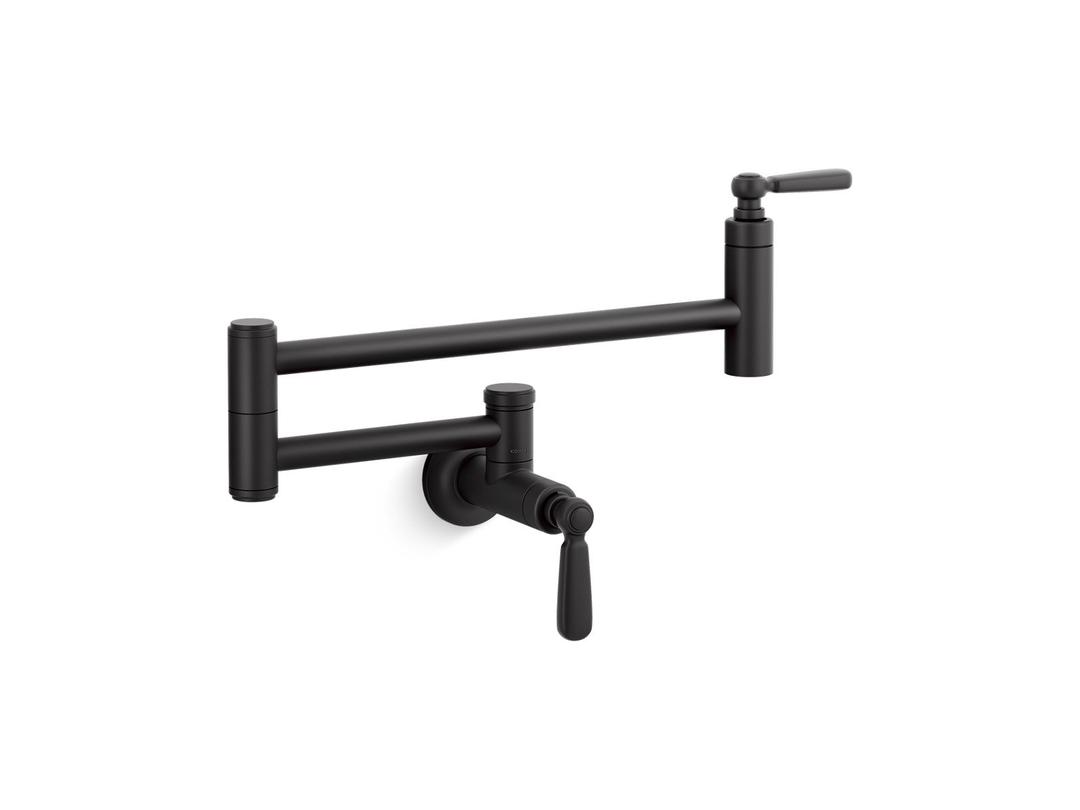 EdalynE by Studio McGee Wall-mount pot filler - Matte Black by Kohler