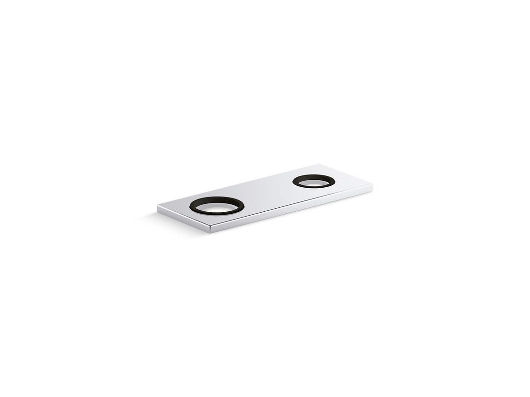 4'' two-hole escutcheon plate for InsightE and Kinesis lavatory faucets and soap dispensers by Kohler