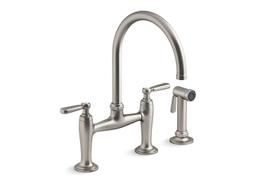 EdalynE by Studio McGee Two-hole bridge kitchen sink faucet with side sprayer - image 1