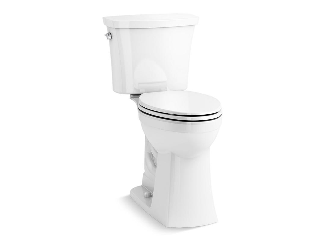 Kelston ContinuousClean tall two-piece elongated toilet, 1.28 gpf by Kohler