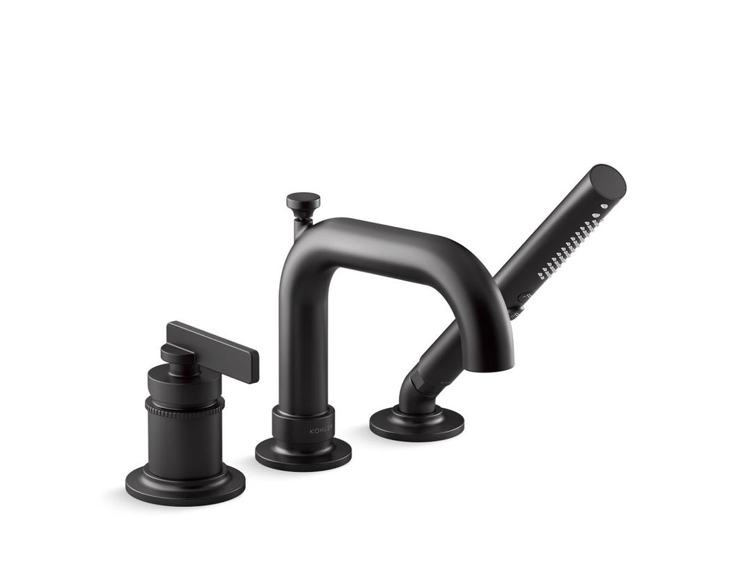CastiaE by Studio McGee Deck-mount bath faucet with handshower by Kohler