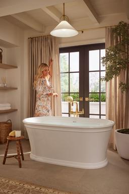 CastiaE by Studio McGee Floor-mount bath filler trim with handshower - image 7