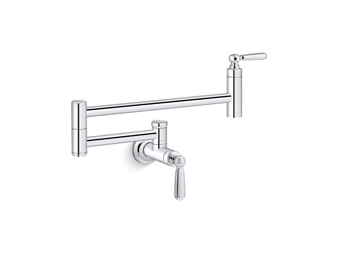 EdalynE by Studio McGee Wall-mount pot filler - Polished Chrome by Kohler