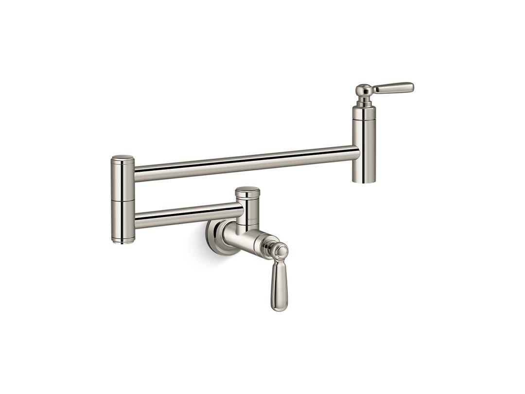 EdalynE by Studio McGee Wall-mount pot filler - Vibrant Polished Nickel by Kohler