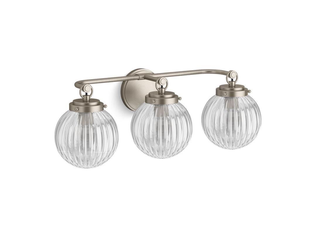 EmbraE by Studio McGee Three-light sconce - Brushed Nickel by Kohler
