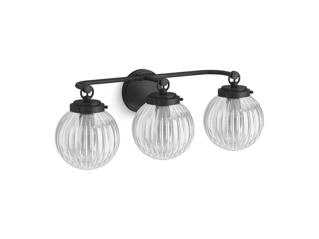 EmbraE by Studio McGee Three-light sconce - Matte Black by Kohler