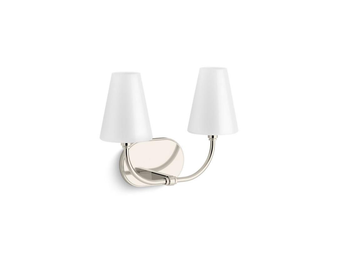 Kohler Kernene By Studio Mcgee Two-light Sconce - Polished Nickel by Kohler