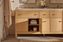 MalinE by Studio McGee 72'' bathroom vanity cabinet with sinks and quartz top - image 11