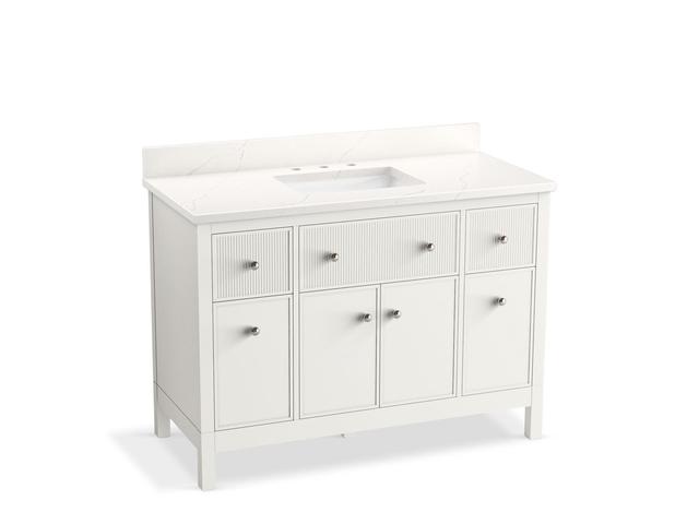 MalinE by Studio McGee 48'' bathroom vanity cabinet with sink and quartz top