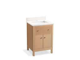24'' bathroom vanity cabinet with sink and quartz top - image 3