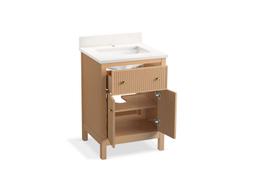 24'' bathroom vanity cabinet with sink and quartz top - image 4