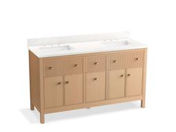 MalinE by Studio McGee 60'' bathroom vanity cabinet with sinks and quartz top - image 2
